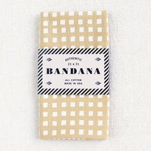 Load image into Gallery viewer, Sand Windowpane Print Bandana