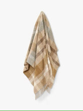 Load image into Gallery viewer, British Wool Throw, Natural Check