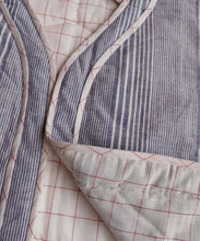 Load image into Gallery viewer, Quilted Reversible Vest, Indigo Stripe