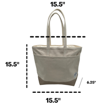 Load image into Gallery viewer, Steele Everyday Zip Top Tote, Natural Canvas