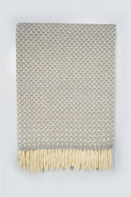Load image into Gallery viewer, Sheep's Wool Throw, Dry Green Swallow