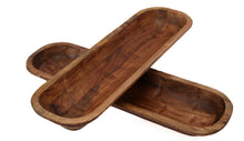 Load image into Gallery viewer, Long Bread Bowl, Walnut Finish