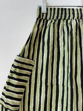 Load image into Gallery viewer, Tilda Skirt, Green & Black Stripes