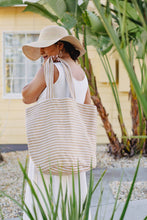 Load image into Gallery viewer, Paris Striped Tote, Natural