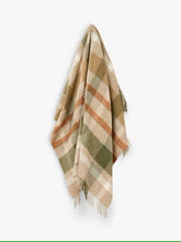 Load image into Gallery viewer, British Wool Throw, Terracotta/Green Check