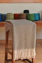 Load image into Gallery viewer, Sheep's Wool Throw, Dry Green Swallow