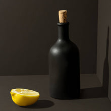 Load image into Gallery viewer, Wide Stoneware Olive Oil Bottle, Matte Black