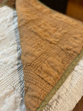 Load image into Gallery viewer, Charlestown Hand-Stitched Throw - Ochre / Sand
