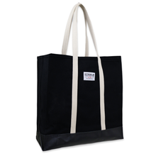 Load image into Gallery viewer, Steele Market Tote, Black Canvas / Black Steeletex