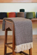 Load image into Gallery viewer, Sheep's Wool Throw, Dry Green Swallow