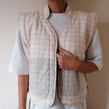 Load image into Gallery viewer, Quilted Reversible Vest, Indigo Stripe