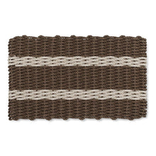 Load image into Gallery viewer, Lobster Rope Outdoor Doormat, Mocha with Tan Stripes