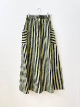 Load image into Gallery viewer, Tilda Skirt, Green & Black Stripes