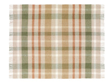 Load image into Gallery viewer, British Wool Throw, Terracotta/Green Check