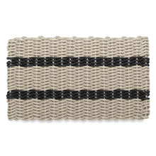 Load image into Gallery viewer, Lobster Rope Doormat, Dark Tan with Black Stripes