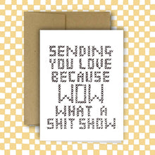 Load image into Gallery viewer, CROSS STITCH SHIT SHOW Greeting Card

