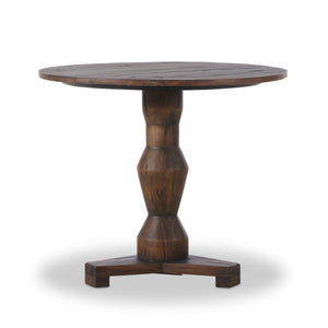 Antiqued Wood End Table, 36" Round