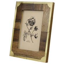 Load image into Gallery viewer, Teak + Brass Frame, 4&quot; x 6&quot;
