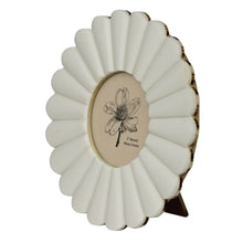 Load image into Gallery viewer, 3&quot; Scalloped Round Frame, White Resin
