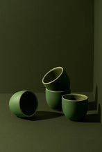 Load image into Gallery viewer, Stoneware Coffee Cup, Matte/Glazed Green
