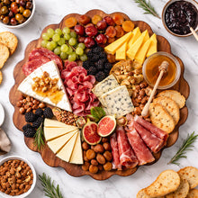 Load image into Gallery viewer, Acacia Scalloped Serving Board, 16"
