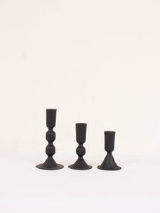 Austen Black Candle Holder, Small