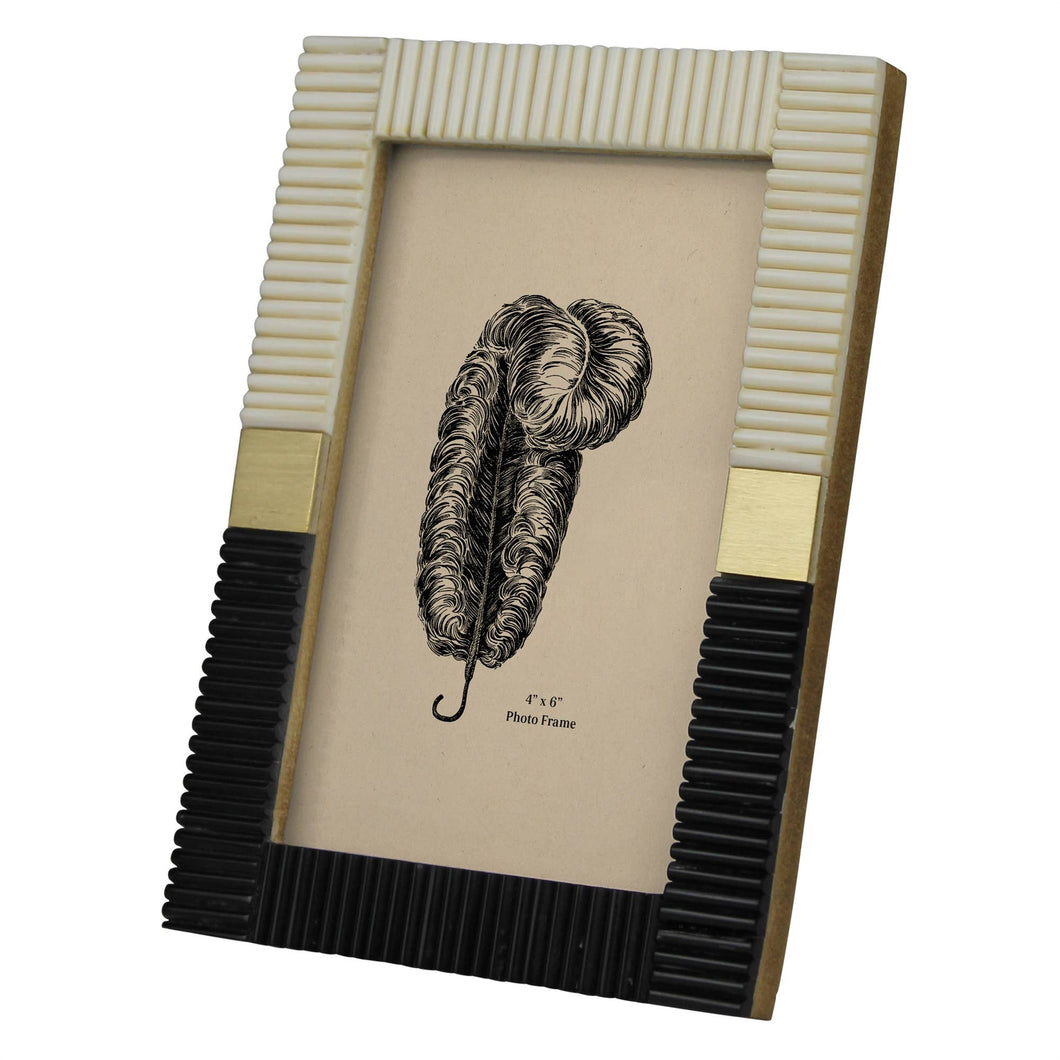 Two Tone + Brass Squares Frame, 4x6