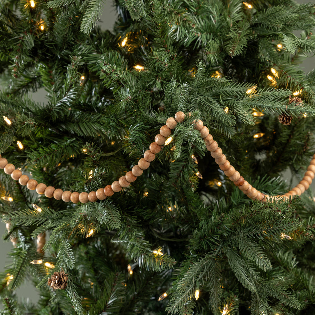 9' Small Wood Bead Garland