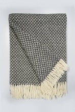 Load image into Gallery viewer, Sheep's Wool Throw,  Dry Green Swallow
