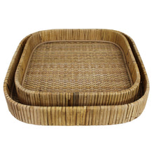Load image into Gallery viewer, Cayman Square Rattan Tray, Large
