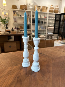 Brunch Candlesticks, Carrara Marble