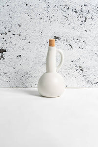 Stoneware Olive Oil Bottle, Matte Black