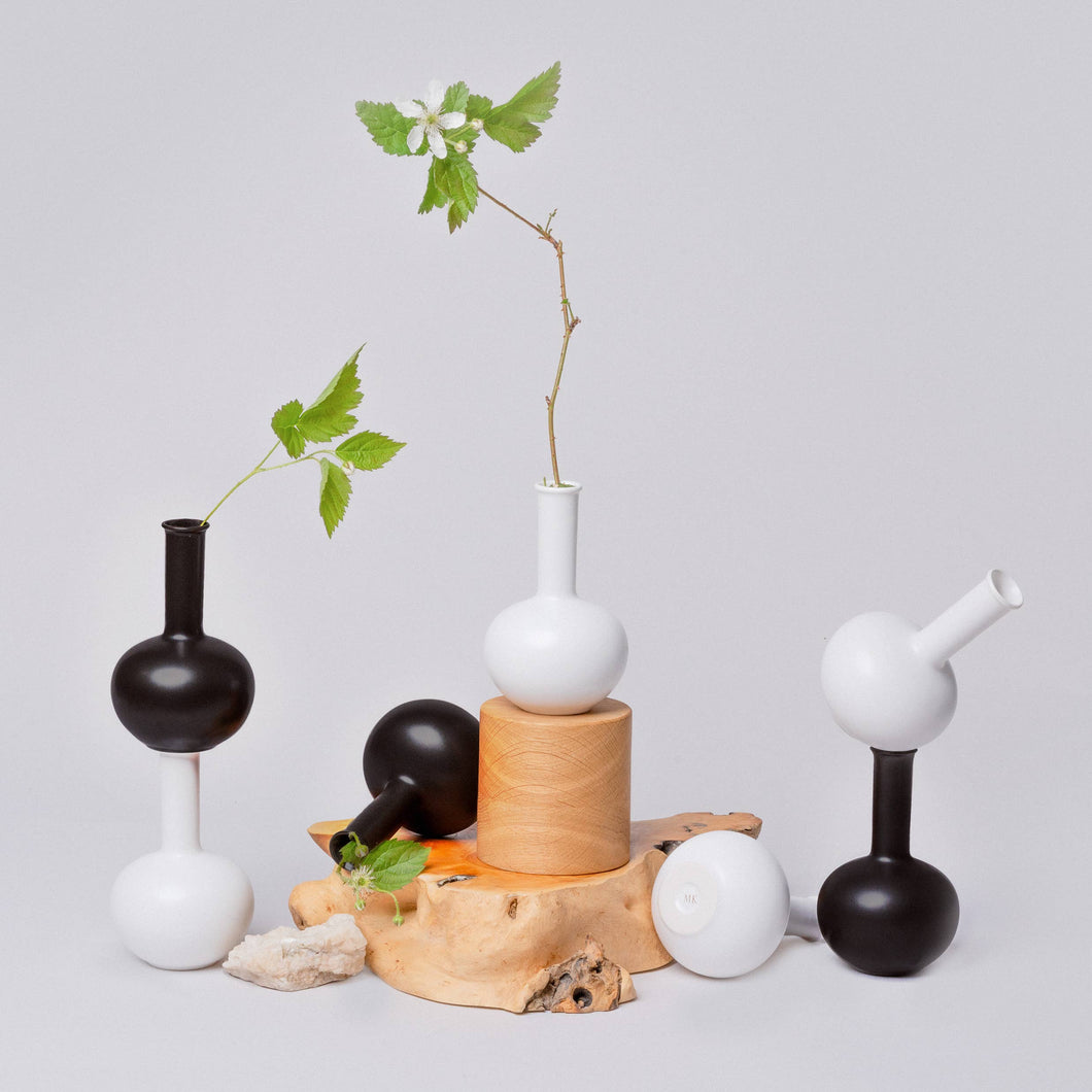 Semi-Matte Mini Vase 6, Black
