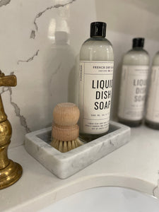 Soap & Brush Tray, Carrara Marble