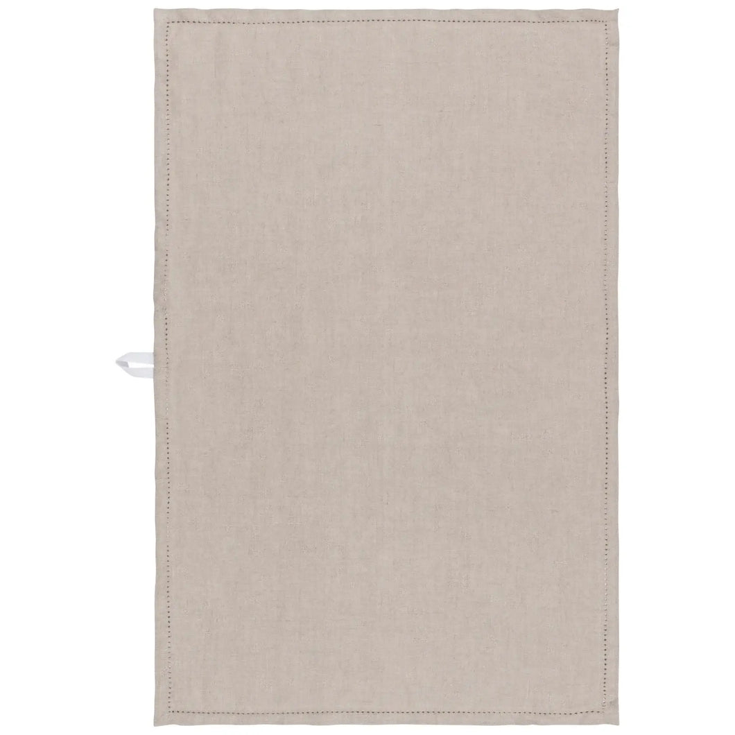 Natural Hemstitched Linen Dish Towel