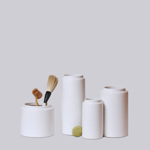 Agnes Small Semi-Matte Vase, White