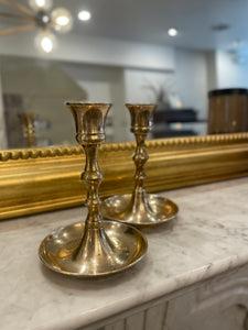 Vintage Brass Taper Holders - Pair