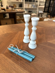 Brunch Candlesticks, Carrara Marble
