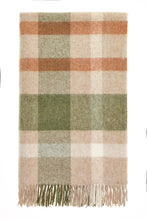 Load image into Gallery viewer, British Wool Throw, Terracotta/Green Check
