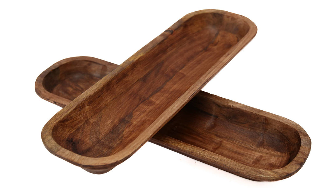 Long Bread Bowl, Walnut Finish