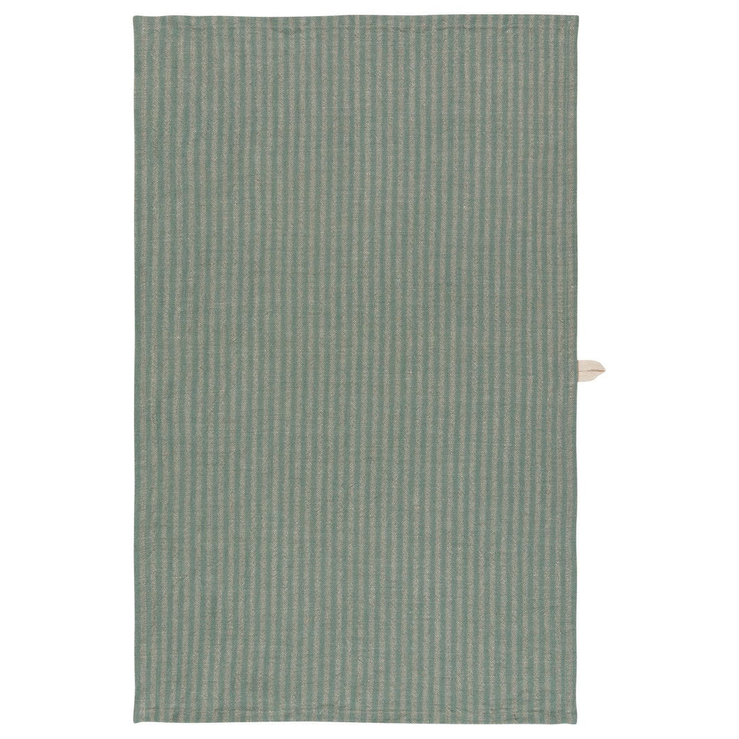 Jade Stripe Linen/Cotton Dishtowel