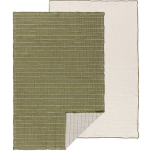 Double Gauze Dish Towels, Olive, Set of 2