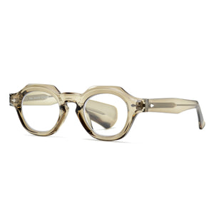 "Toby" Blue Light Readers, Transparent Olive