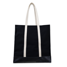 Load image into Gallery viewer, Steele Market Tote, Black Canvas / Black Steeletex
