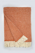 Load image into Gallery viewer, Sheep's Wool Throw,  Dry Green Swallow
