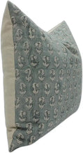 Load image into Gallery viewer, Block Print Linen Pillow, 22&quot;
