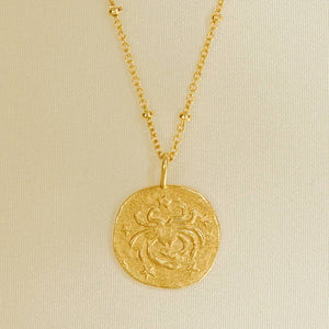 Zodiac Necklace, Cancer (June 22 - July 22)