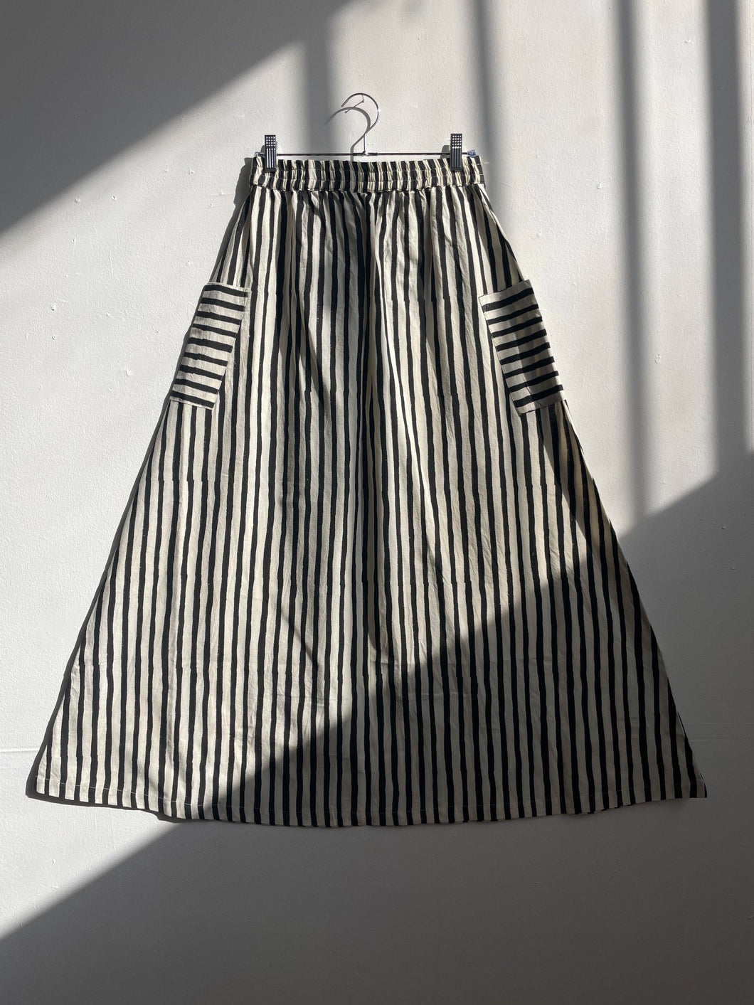 Tilda Skirt, Black Stripes, S