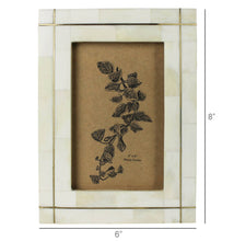 Load image into Gallery viewer, Bone with Brass Grid Frame,  4x6

