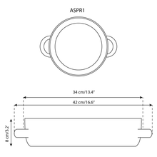 Load image into Gallery viewer, Stoneware Serving Plate with Handles, Matte White
